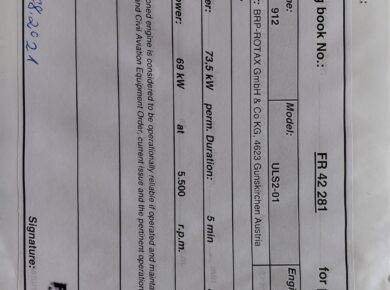 Vendo Rotax 912 ULS 100cv (2021) – Solo 23 ore – Inibito e Imballato